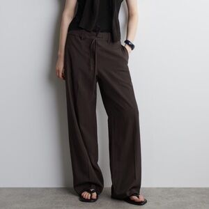 COS Brown Drawstring Pants